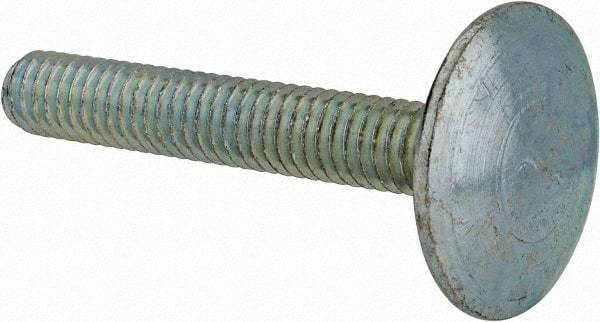 Value Collection - 5/16-18, 2" Length Under Head, Step Bolt - 1-1/16" Head Diam, 1006-1050 Steel, Zinc-Plated Finish - USA Tool & Supply