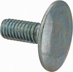 Value Collection - 3/8-16, 1" Length Under Head, Step Bolt - 1-1/4" Head Diam, 1006-1050 Steel, Zinc-Plated Finish - USA Tool & Supply