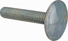 Value Collection - 3/8-16, 2" Length Under Head, Step Bolt - 1-1/4" Head Diam, 1006-1050 Steel, Zinc-Plated Finish - USA Tool & Supply