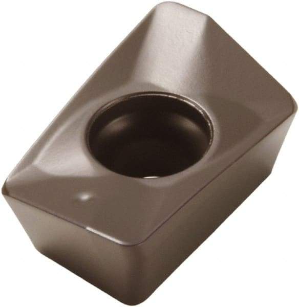 Seco - XOMX120408 MD13 Grade T350M Carbide Milling Insert - TiCN/Al2O3 Finish, 0.155" Thick, 0.031" Corner Radius - USA Tool & Supply