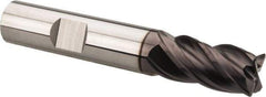 SGS - 1/2", 4 Flute, Single End, Solid Carbide, 0.03" Corner Radius End Mill - 3" OAL, Right Hand Flute, 1" LOC, Right Hand Cut - USA Tool & Supply