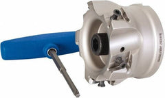 Iscar - 5 Inserts, 3" Cut Diam, 1" Arbor Diam, 0.63" Max Depth of Cut, Indexable Square-Shoulder Face Mill - 0/90° Lead Angle, 2" High, T490 LN.T 1607 Insert Compatibility, Through Coolant, Series Helitang - USA Tool & Supply