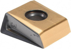 Iscar - T490 LNMT1607 Grade IC810 Carbide Milling Insert - AlTiN/TiN Finish, 0.6232" Thick, 0.8mm Corner Radius - USA Tool & Supply