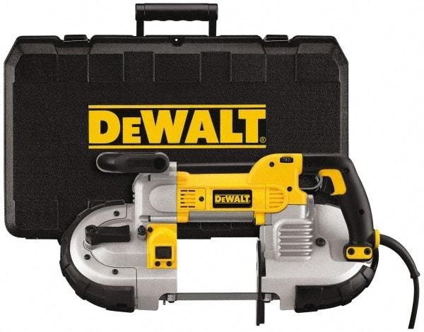 DeWALT - 120 Volt, Electric Handheld Bandsaw - 2.44 m Cord Length, 5 Inch (Round) and 5 x 4-3/4 Inch (Rectangular) Depth of Cut, 100 and 350 SFPM, 10 Amp - USA Tool & Supply