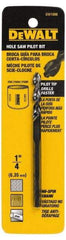 DeWALT - 1/4" Pin Diam, 3" Long Steel Pilot Drill - 9/16 to 1-3/16" Tool Diam Compatibility, Compatible with Hole Saws - USA Tool & Supply