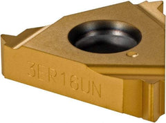 Vargus - 3ER External Right Hand 16 UN Laydown Threading Insert - Grade VKX, TiN Coated Carbide - USA Tool & Supply