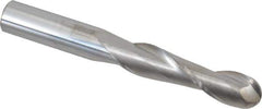 Niagara Cutter - 1/2" Diam, 2" LOC, 2 Flute Solid Carbide Ball End Mill - Uncoated, Single End, 4" OAL, 1/2" Shank Diam, Spiral Flute - USA Tool & Supply