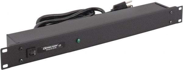 Wiremold - 6 Outlets, 120 Volts, 15 Amps, 6' Cord, Power Outlet Strip - 1 Circuits, Rack Mount, 5-15P NEMA Configuration, 19" Strip, cULus, UL Listed File 1449 - USA Tool & Supply