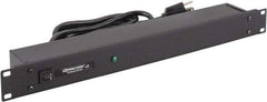 Wiremold - 6 Outlets, 120 Volts, 15 Amps, 6' Cord, Power Outlet Strip - 1 Circuits, Rack Mount, 5-15P NEMA Configuration, 19" Strip, cULus, UL Listed File 1449 - USA Tool & Supply