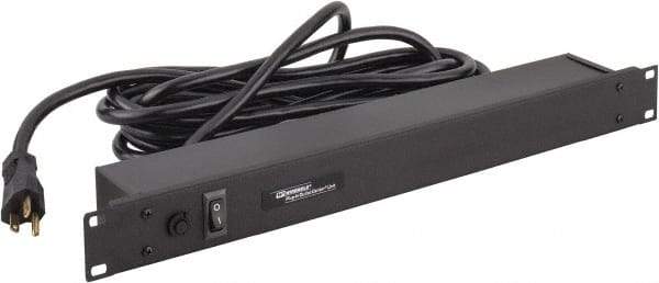 Wiremold - 6 Outlets, 120 Volts, 20 Amps, 15' Cord, Power Outlet Strip - Rack Mount, 6 Back NEMA Configuration, 19" Strip, cULus Recognized - USA Tool & Supply