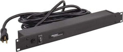 Wiremold - 6 Outlets, 120 Volts, 20 Amps, 15' Cord, Power Outlet Strip - Rack Mount, 6 Back NEMA Configuration, 19" Strip, cULus Recognized - USA Tool & Supply