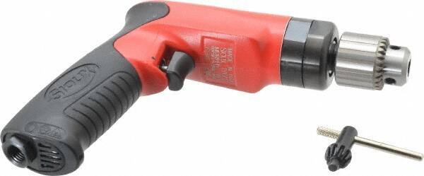 Sioux Tools - 1/4" Keyed Chuck - Pistol Grip Handle, 2,600 RPM, 14.16 LPS, 30 CFM, 1 hp - USA Tool & Supply