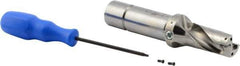 Iscar - 1-3/4" Max Drill Depth, 2xD, 7/8" Diam, Indexable Insert Drill - 1" Shank Diam, Straight Shank - USA Tool & Supply