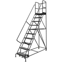 TRI-ARC - Rolling & Wall Mounted Ladders & Platforms Type: Rolling Warehouse Ladder Style: Rolling Platform Ladder - USA Tool & Supply