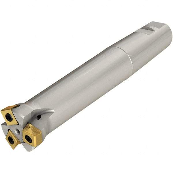 Iscar - 1-1/2" Cut Diam, 0.118" Max Depth of Cut, 1-1/4" Shank Diam, Indexable Plunge End Mill - Straight Shank, HTP LNHT 1006 Insert Style, HTP-LN10 Toolholder Style, Through Coolant, Series TangPlunge - USA Tool & Supply