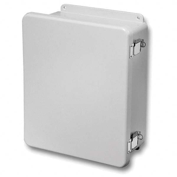 Wiegmann - NEMA 4X Fiberglass Standard Enclosure with Continuous Hinge Cover - USA Tool & Supply