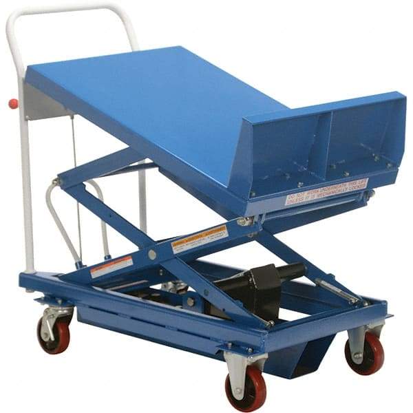 Vestil - 600 Lb Capacity Hydraulic Scissor Tilt Truck - 14" to 35" Lift Height, 36" Platform Length x 24" Platform Width - USA Tool & Supply