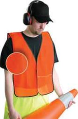 OccuNomix - Size XL High Visibility Orange Solid General Purpose Vest - 44 to 46" Chest, Hook & Loop Closure, 1 Pocket, Polyester - USA Tool & Supply