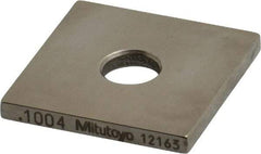 Mitutoyo - 0.1004" Square Steel Gage Block - Accuracy Grade 0, Includes Certificate of Inspection - USA Tool & Supply