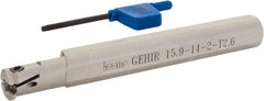 Iscar - GEHI, Internal, Right Hand, 0.102" Max Depth of Cut, 0.075 to 0.095" Groove Width, Indexable Grooving Tool Holder - GEMI.., GEPI.. Insert Compatibility, 5/8" Shank Width, 5" OAL, Through Coolant - USA Tool & Supply