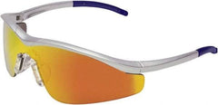 MCR Safety - Fire Mirror Lenses, Framed Safety Glasses - Scratch Resistant, Size Universal, Wrap Around - USA Tool & Supply