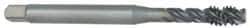 OSG - 1-8 UNC 4 Flute 2B Modified Bottoming Spiral Flute Tap - Vanadium High Speed Steel, Oxide Finish, 160mm OAL, Right Hand Flute, Right Hand Thread - USA Tool & Supply