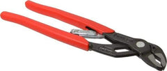 Knipex - 10" OAL, 1-1/4" Max Capacity, 1" Jaw Length, 19 Position Adjustable Tongue & Groove Pliers - Self-Gripping V-Jaws, Standard Head, Plastic Coated Handles - USA Tool & Supply