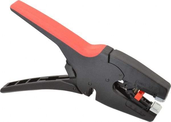 Knipex - 7 to 32 AWG Capacity Self-Adapting Insulation Stripper - 8" OAL, Comfort Grip Handle - USA Tool & Supply