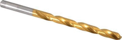 Chicago-Latrobe - Letter B 135° High Speed Steel Jobber Drill - TiN Finish, Right Hand Cut, Spiral Flute, Straight Shank, 4" OAL, Split Point - USA Tool & Supply