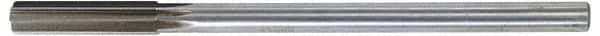 Made in USA - 0.635" High Speed Steel 8 Flute Chucking Reamer - Straight Flute, 0.5615" Straight Shank, 2-1/4" Flute Length, 9" OAL - USA Tool & Supply