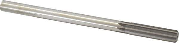 Made in USA - 0.6005" High Speed Steel 8 Flute Chucking Reamer - Straight Flute, 0.4355" Straight Shank, 2" Flute Length, 8" OAL - USA Tool & Supply