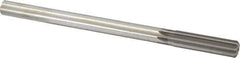 Made in USA - 0.6005" High Speed Steel 8 Flute Chucking Reamer - Straight Flute, 0.4355" Straight Shank, 2" Flute Length, 8" OAL - USA Tool & Supply