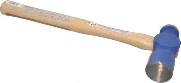 Vaughan Bushnell - 3 Lb Head Ball Pein Hammer - Hickory Handle, 16" OAL - USA Tool & Supply