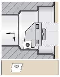 Kennametal - Right Hand Cut, 30.48mm Min Bore Diam, Size H16 Modular Boring Cutting Unit Head - Through Coolant, Compatible with CC.. - USA Tool & Supply