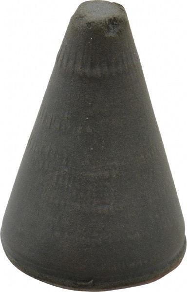 Cratex - 7/8" Max Diam x 1-1/4" Long, Taper, Rubberized Point - Very Fine Grade, Silicon Carbide, 1/4" Arbor Hole, Unmounted - USA Tool & Supply