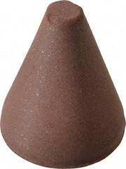 Cratex - 1" Max Diam x 1-1/4" Long, Taper, Rubberized Point - Fine Grade, Silicon Carbide, 1/4" Arbor Hole, Unmounted - USA Tool & Supply