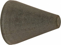 Cratex - 1" Max Diam x 1-1/4" Long, Taper, Rubberized Point - Very Fine Grade, Silicon Carbide, 1/4" Arbor Hole, Unmounted - USA Tool & Supply