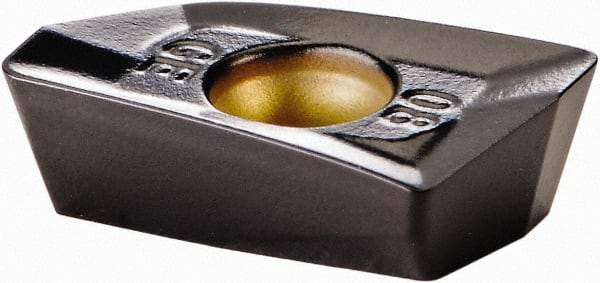 Kennametal - EP1008 Grade KC522M Carbide Milling Insert - AlTiN Finish, 0.1476" Thick, 1/32" Corner Radius - USA Tool & Supply
