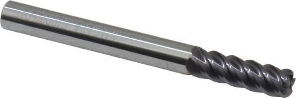 Niagara Cutter - 1/4", 5 Flute, Single End, Solid Carbide, 0.045" Corner Radius End Mill - 2-1/2" OAL, 45° Helix, Right Hand Flute, 3/4" LOC, Right Hand Cut - USA Tool & Supply