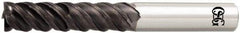 OSG - 3/16", 3/4" LOC, 3/16" Shank Diam, 2-1/4" OAL, 4 Flute, Solid Carbide Square End Mill - Single End, TiAlN Finish, Spiral Flute, 50° Helix, Centercutting, Right Hand Cut, Right Hand Flute, Series HP451 - USA Tool & Supply