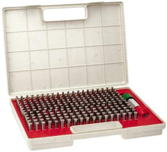 Starrett - 250 Piece, 0.251-0.5 Inch Diameter, Steel, Plug and Pin Gage Set - Plus 0.0002 Inch Tolerance, Class ZZ - USA Tool & Supply