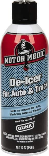 Motor Medic - Methanol De-Icer - 12 oz Aerosol Can - USA Tool & Supply