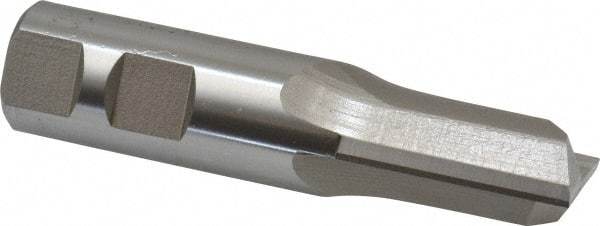 Hertel - 7/8" Diam, 1-1/2" LOC, 2 Flute High Speed Steel Keyway End Mill - Straight Flute, Uncoated, 7/8" Shank Diam, 3-3/4" OAL, 0° Helix, Centercutting - USA Tool & Supply