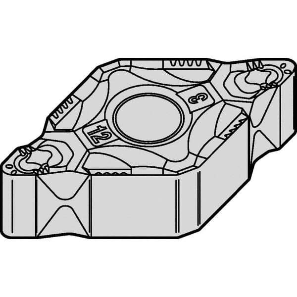 Kennametal - DNMG443 CT Grade KCP10 Carbide Turning Insert - TiCN/Al2O3 Finish, 55° Diamond, 1/2" Inscr Circle, 1/4" Thick, 3/64" Corner Radius - USA Tool & Supply