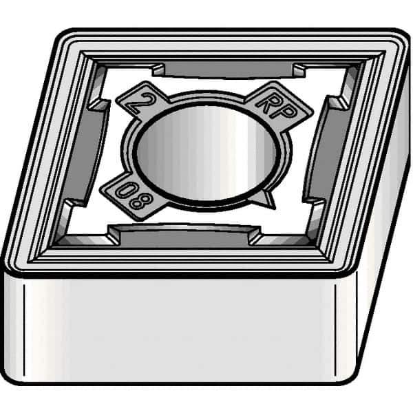Kennametal - CNMG432 RP Grade KCK15B Carbide Turning Insert - TiOCN Finish, 80° Diamond, 1/2" Inscr Circle, 3/16" Thick, 1/32" Corner Radius - USA Tool & Supply