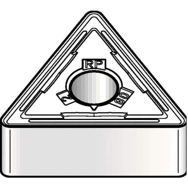 Kennametal - TNMG666 RP Grade KCP40B Carbide Turning Insert - TiOCN Finish, 60° Triangle, 3/4" Inscr Circle, 3/8" Thick, 3/32" Corner Radius - USA Tool & Supply