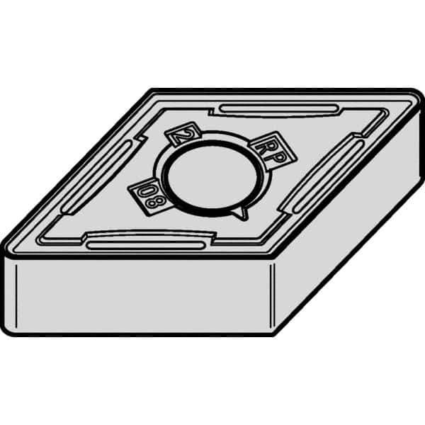 Kennametal - DNMG333 RP Grade KCP25B Carbide Turning Insert - TiOCN Finish, 55° Diamond, 3/8" Inscr Circle, 3/16" Thick, 3/64" Corner Radius - USA Tool & Supply
