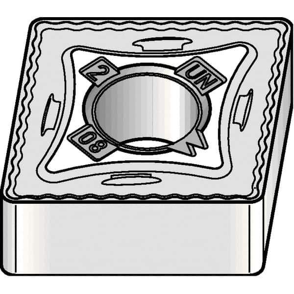 Kennametal - CNMG542 UN Grade KCK15B Carbide Turning Insert - TiOCN Finish, 80° Diamond, 5/8" Inscr Circle, 1/4" Thick, 1/32" Corner Radius - USA Tool & Supply