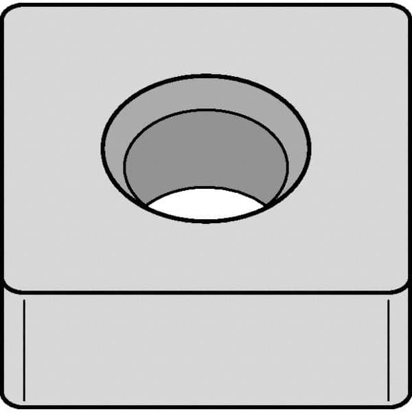 Kennametal - SNMA432 NONE Grade KCK20B Carbide Turning Insert - TiOCN Finish, 90° Square, 1/2" Inscr Circle, 3/16" Thick, 1/32" Corner Radius - USA Tool & Supply