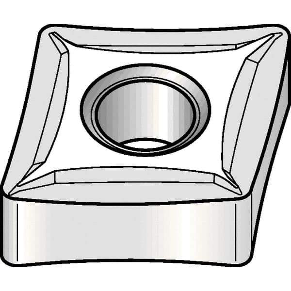 Kennametal - CNMP431 K Grade KCP10B Carbide Turning Insert - TiOCN Finish, 80° Diamond, 1/2" Inscr Circle, 3/16" Thick, 1/64" Corner Radius - USA Tool & Supply